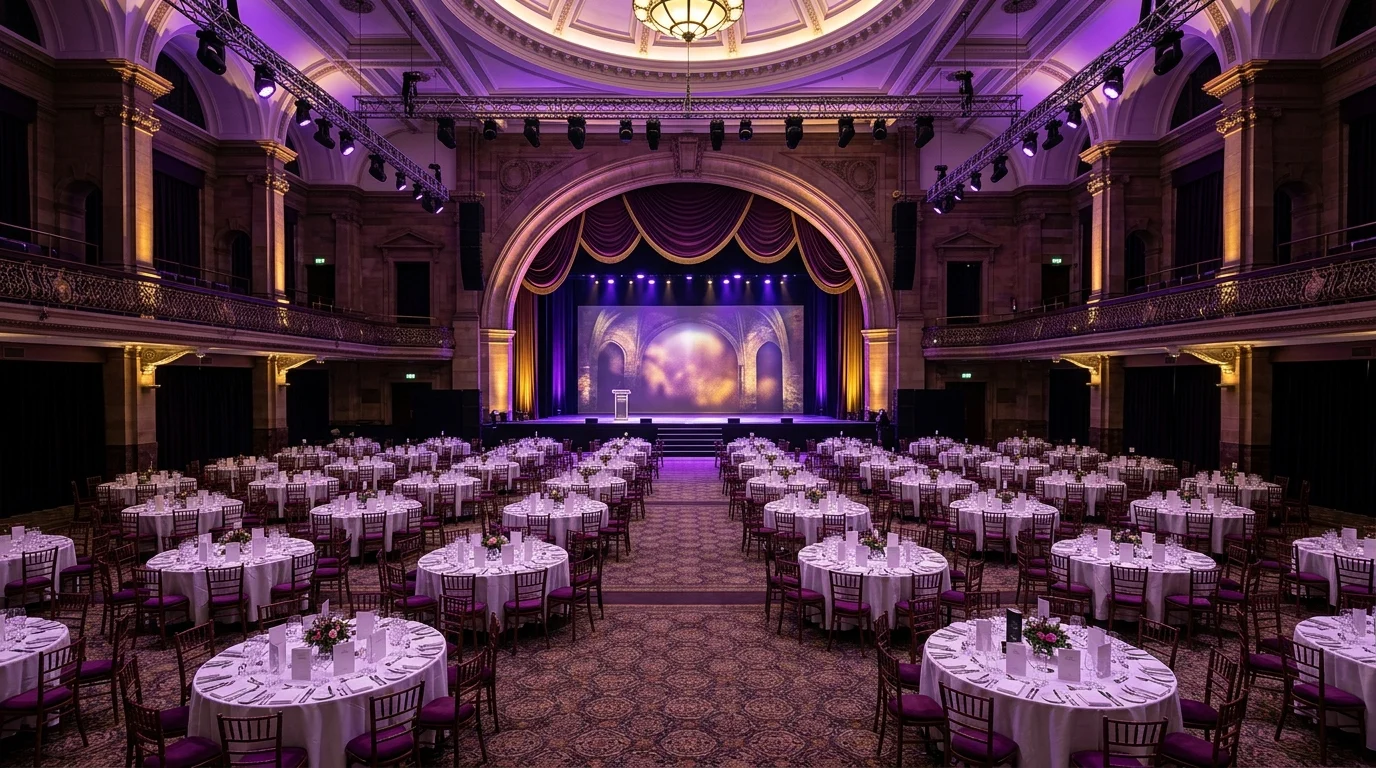Conceptual image of an awards ceremony hall