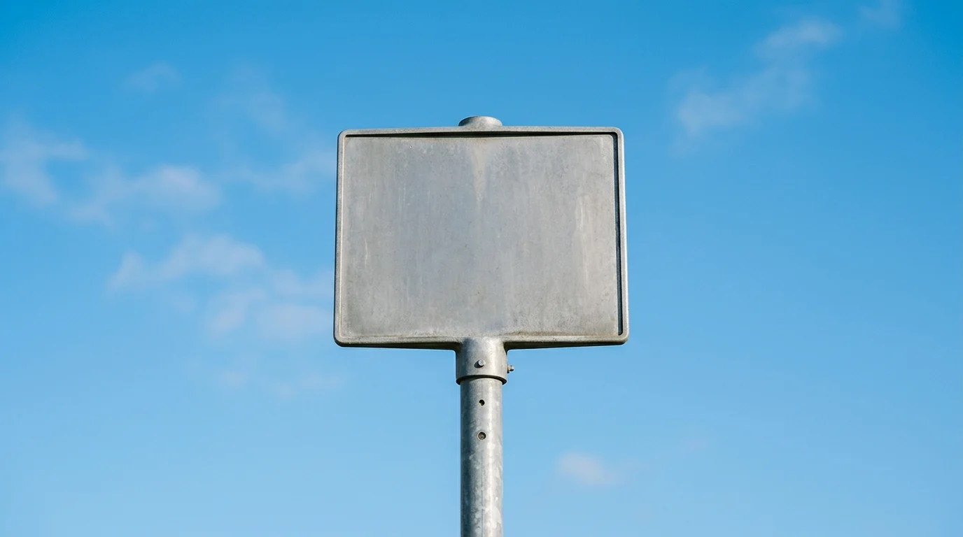 A conceptual view of a bus stop sign.