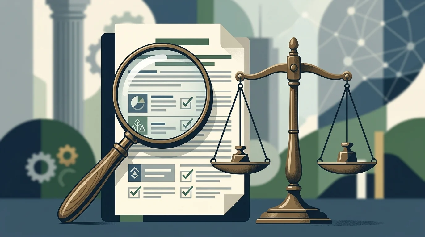 A conceptual image representing corporate compliance and legal reporting.
