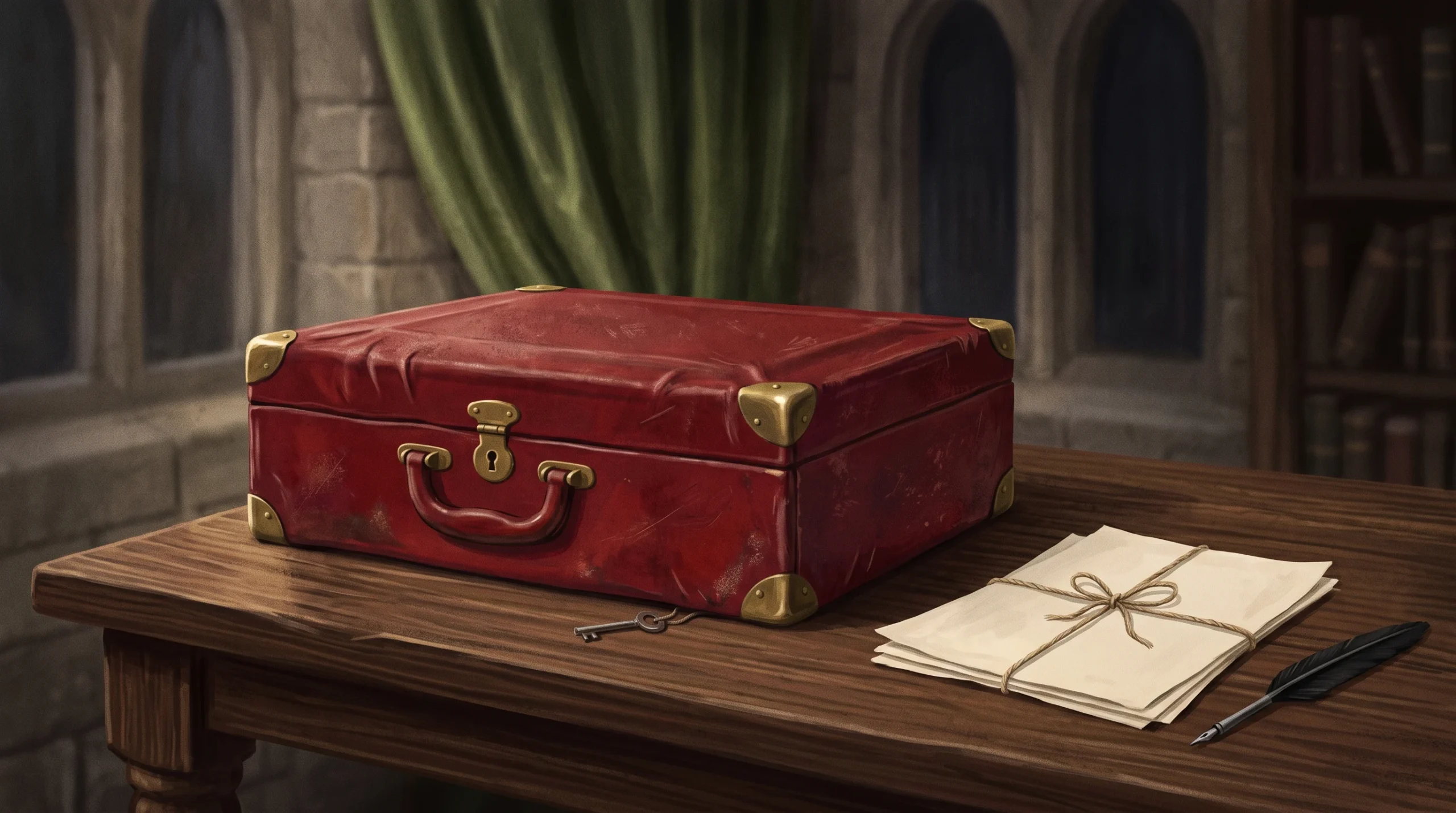 A red ministerial despatch box on a table representing the UK Budget.