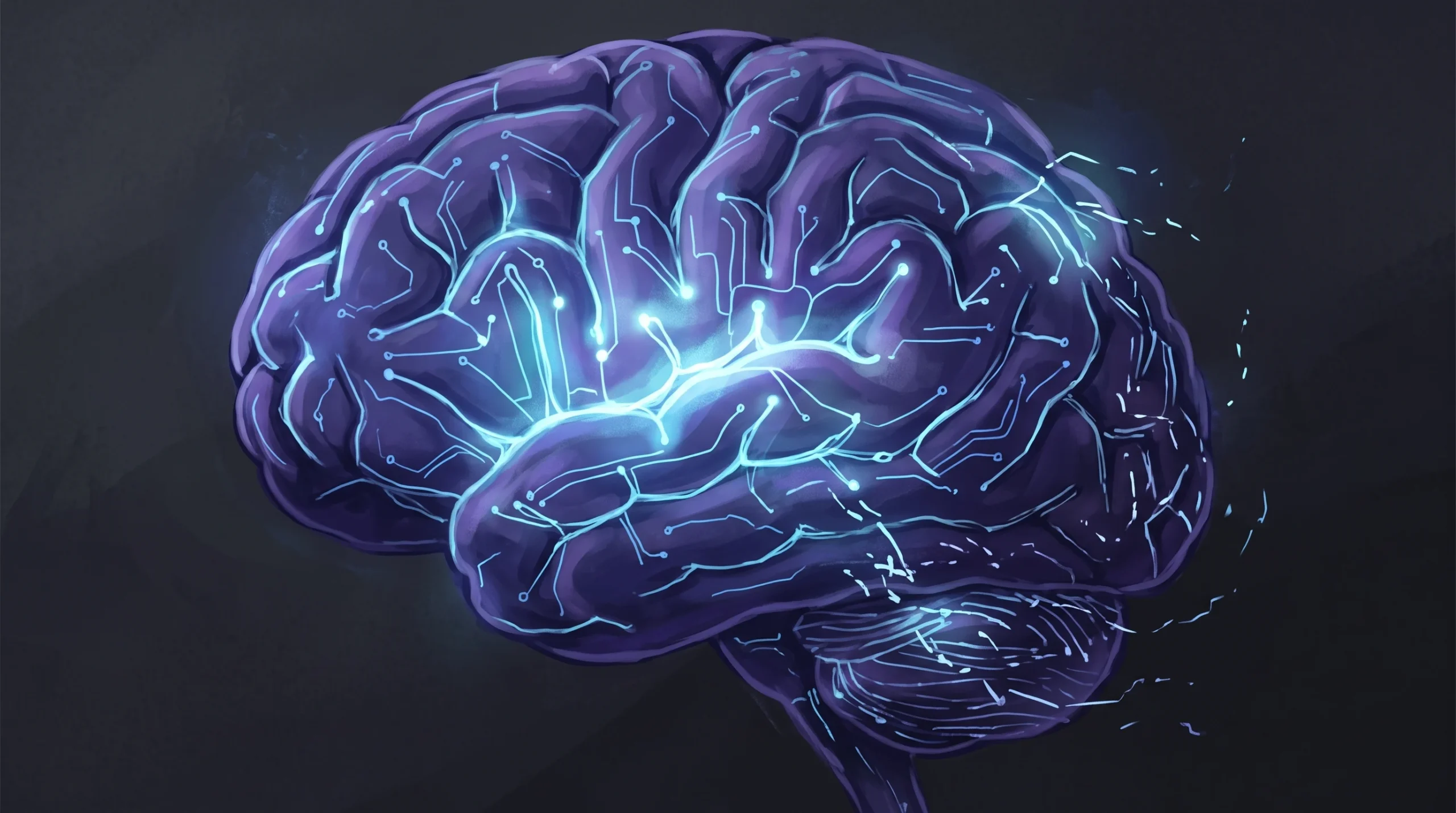 A conceptual illustration representing cognitive health and digital connections.