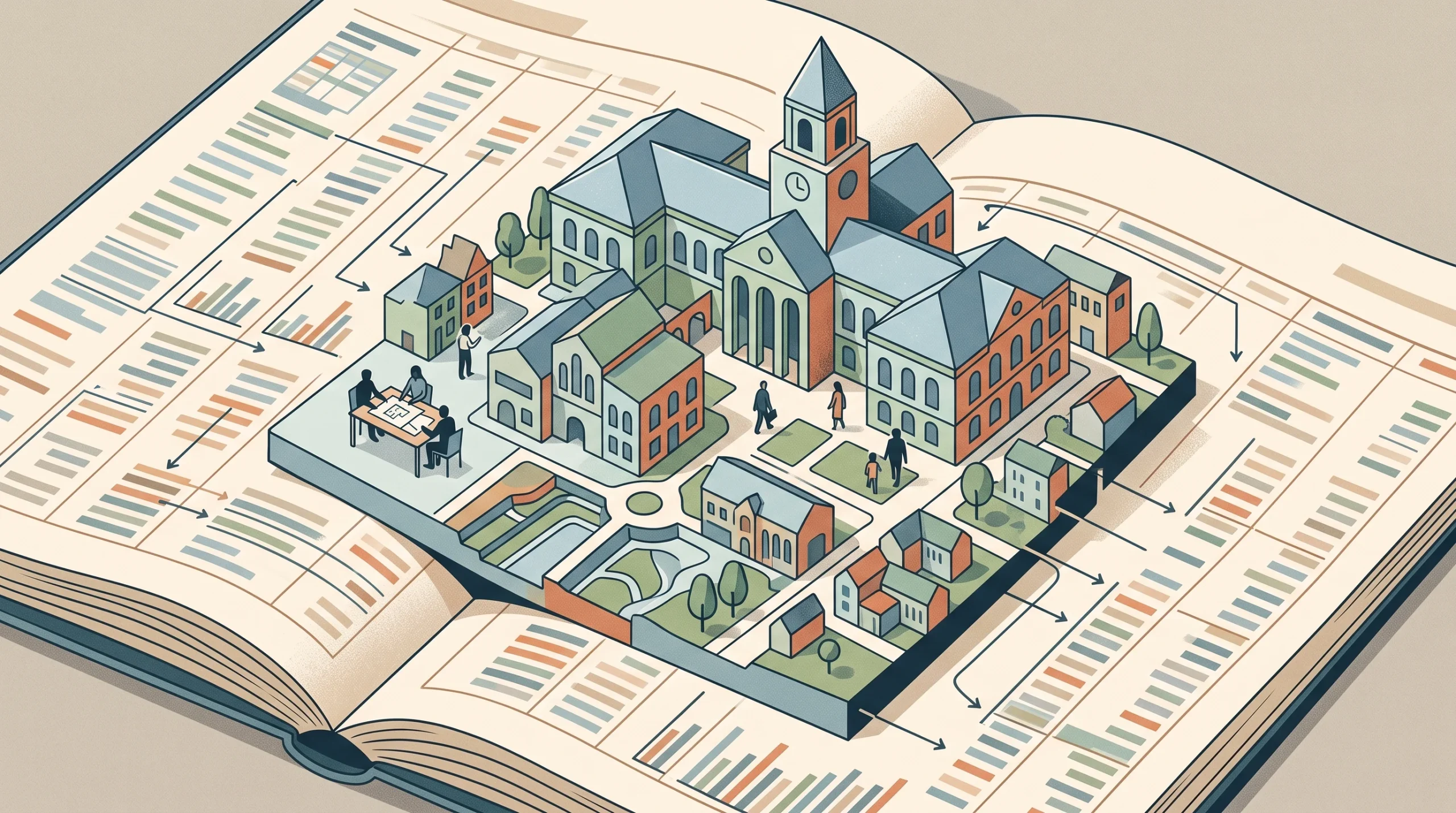 Conceptual illustration representing local government financial planning and reserves.