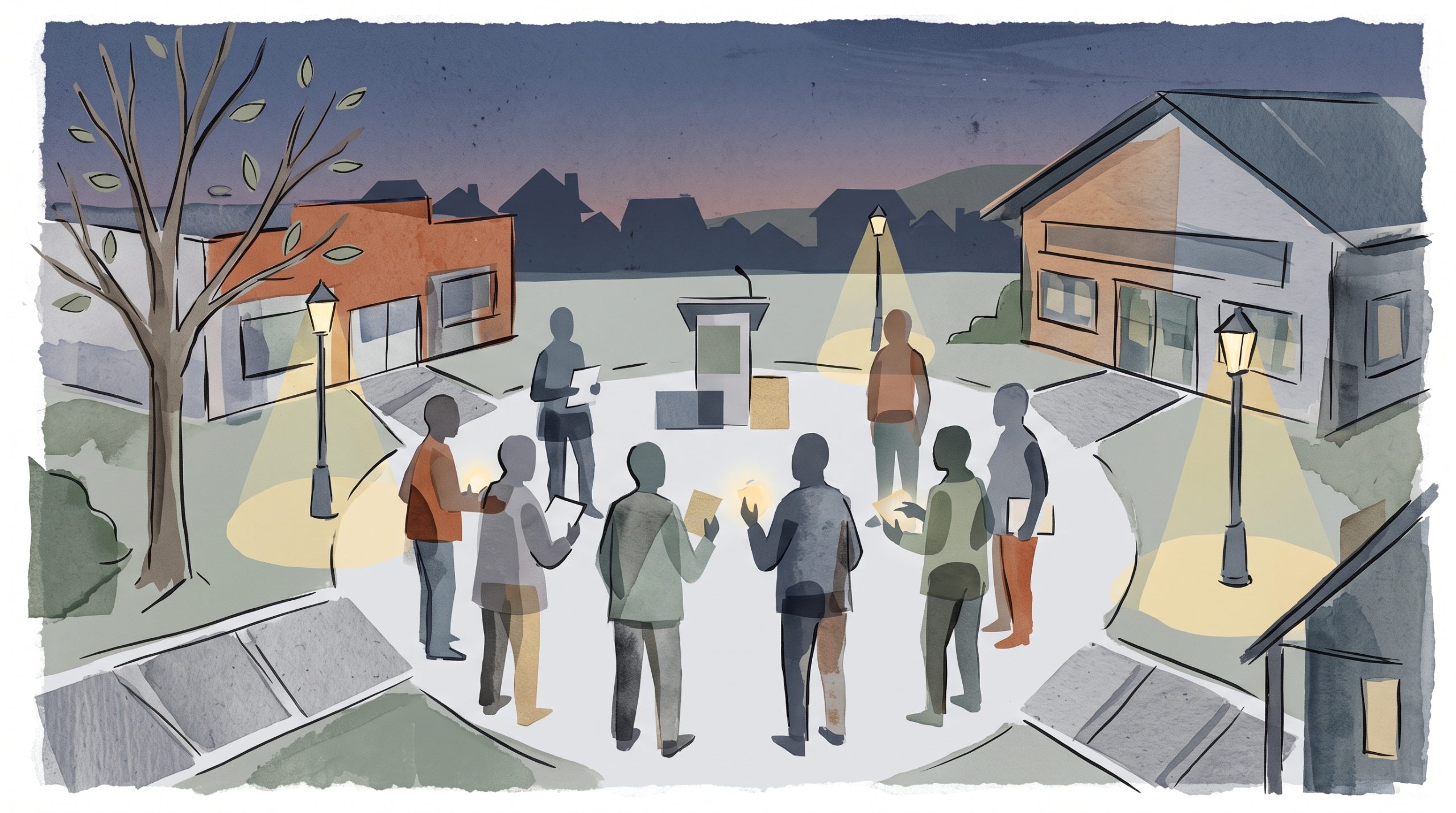 Conceptual editorial illustration