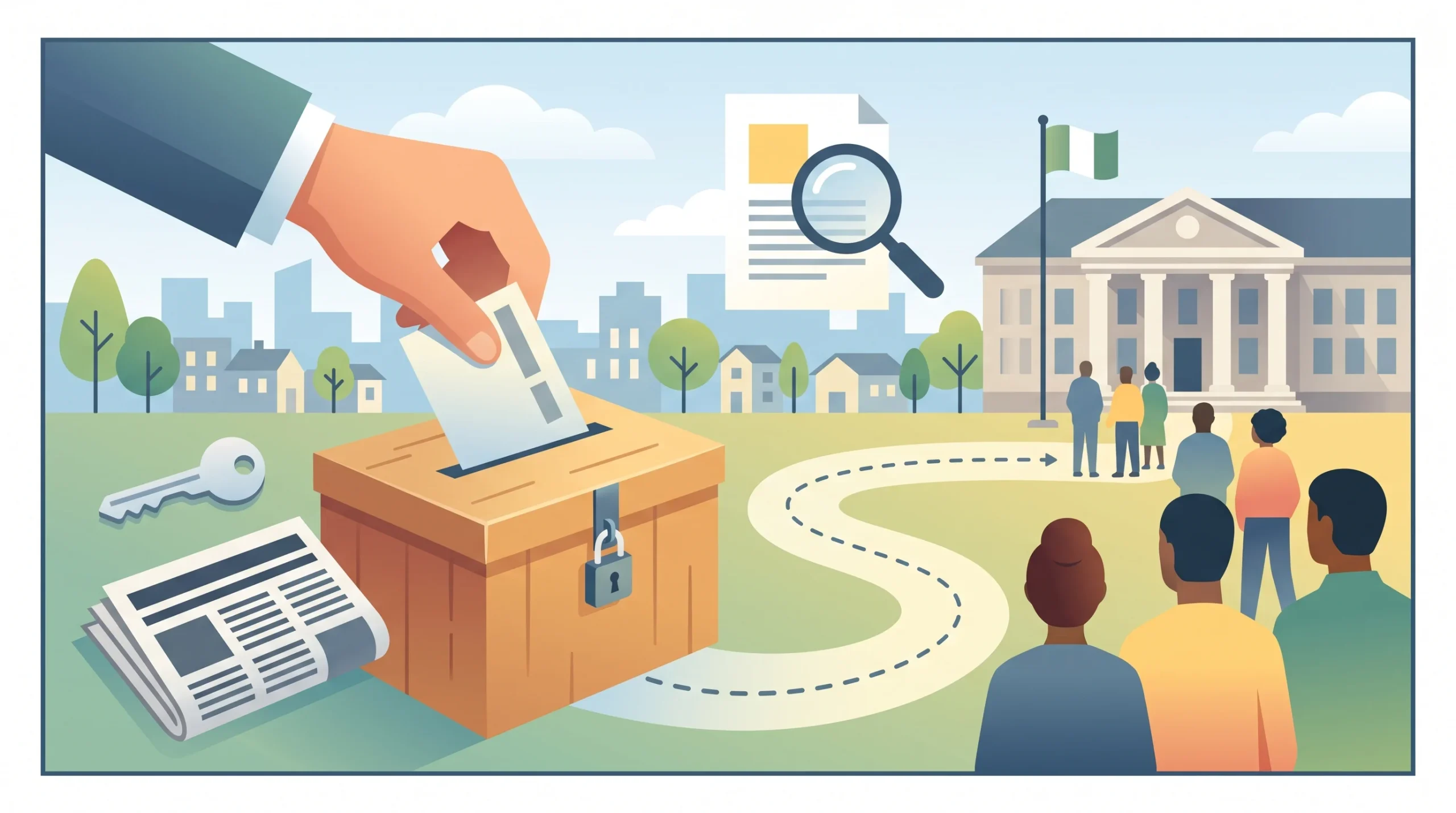 Conceptual editorial illustration