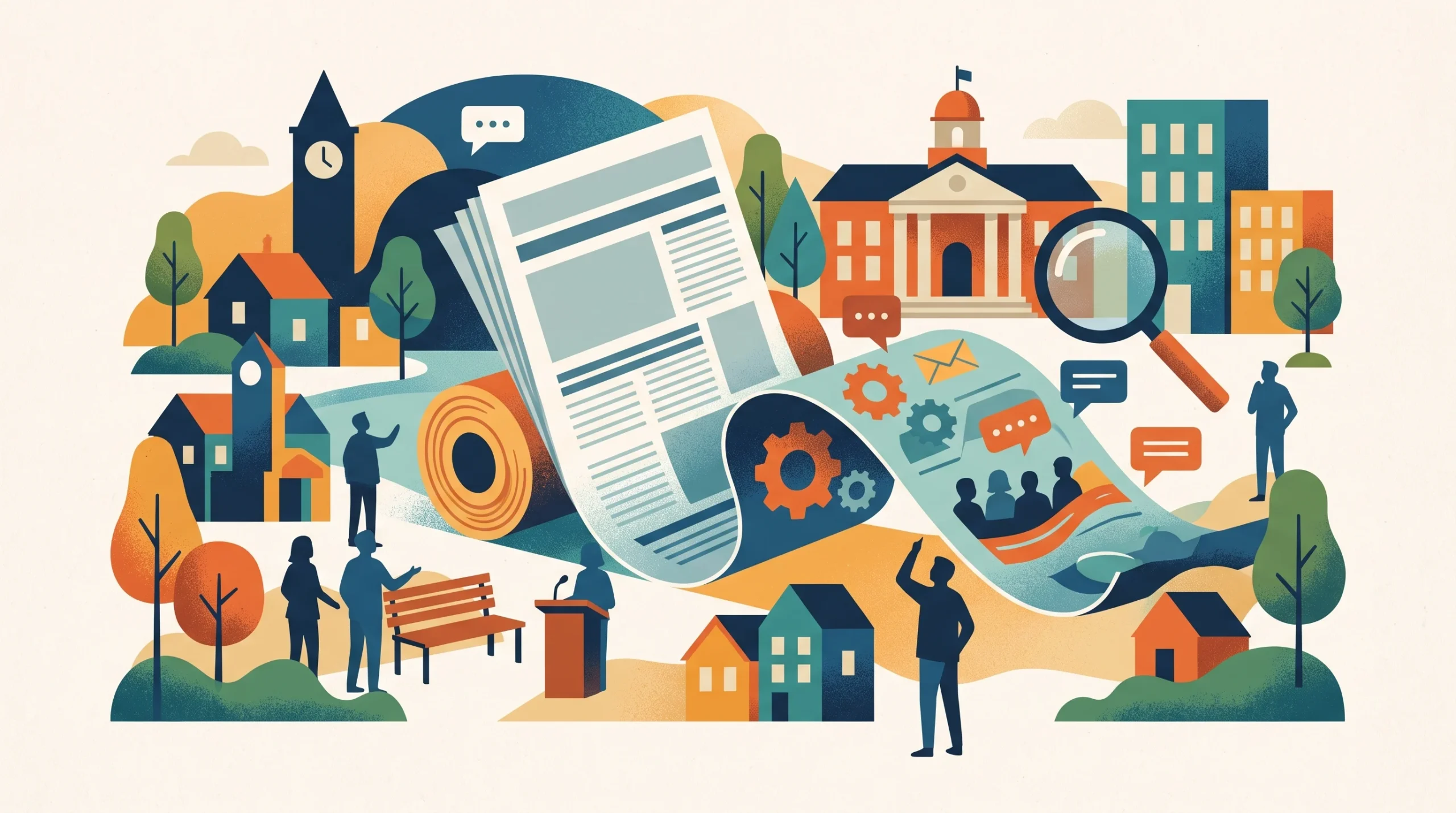 Conceptual editorial illustration