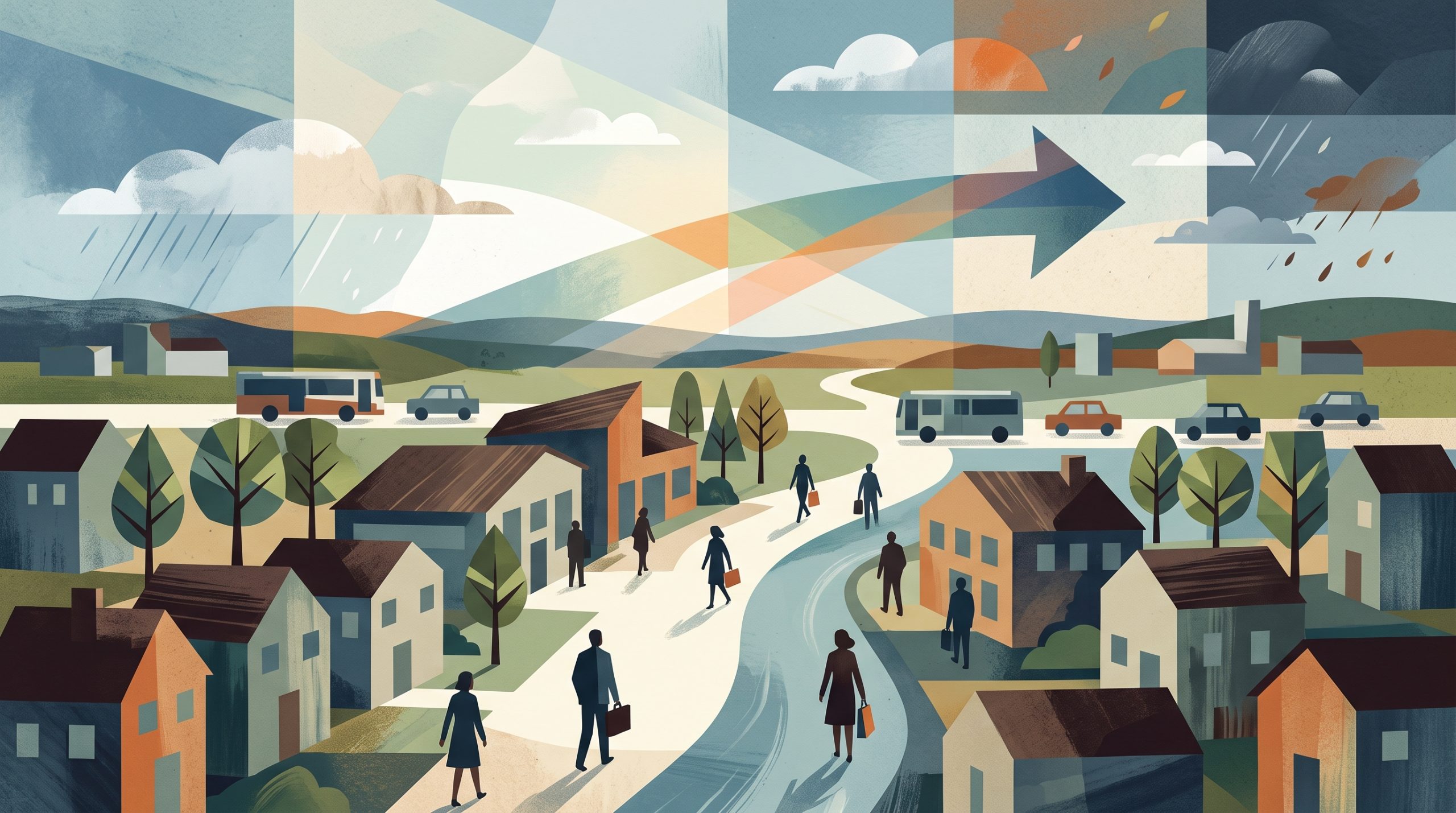 Conceptual editorial illustration