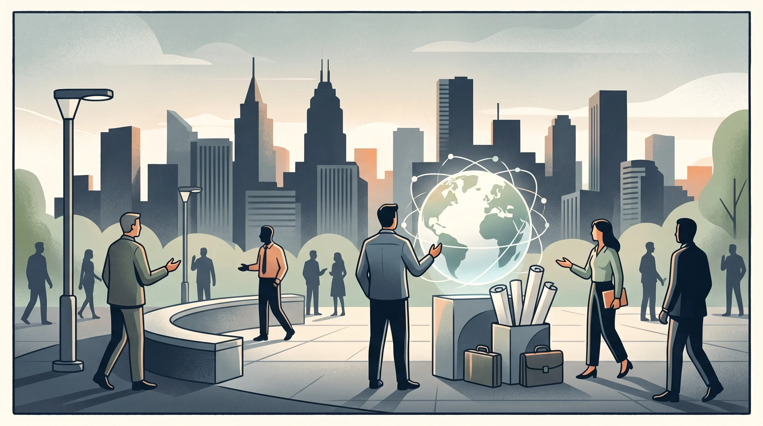 Conceptual editorial illustration