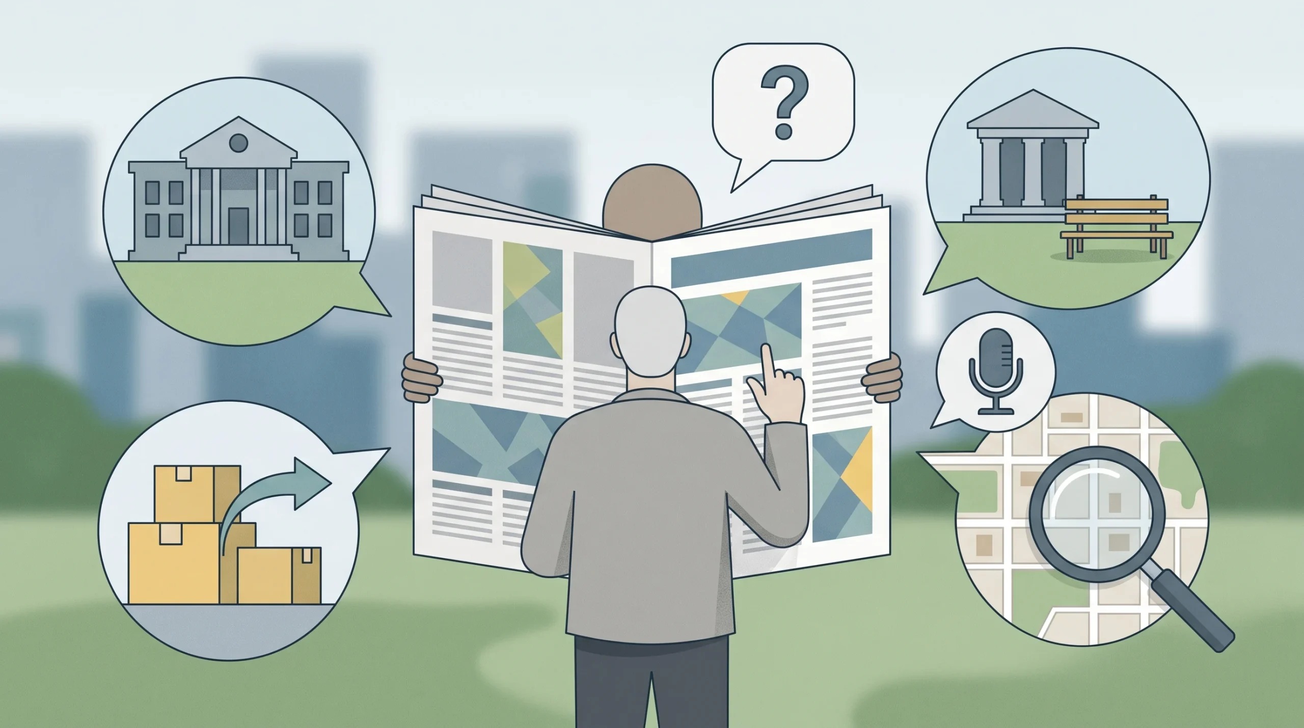 Conceptual editorial illustration