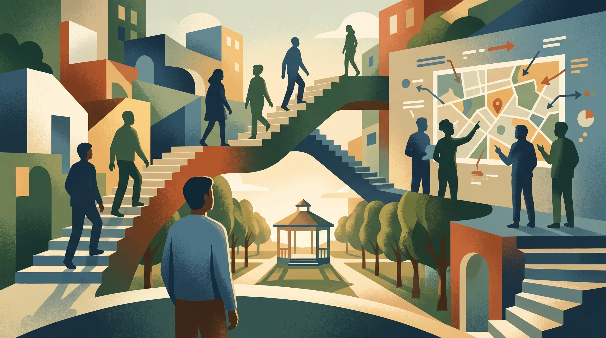 Conceptual editorial illustration