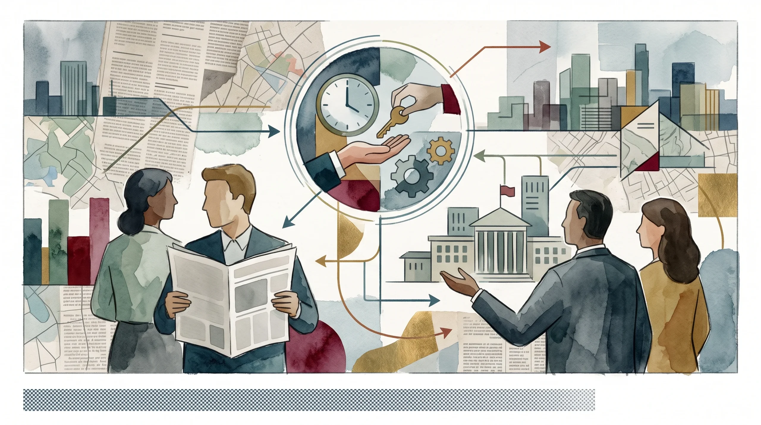 Conceptual editorial illustration