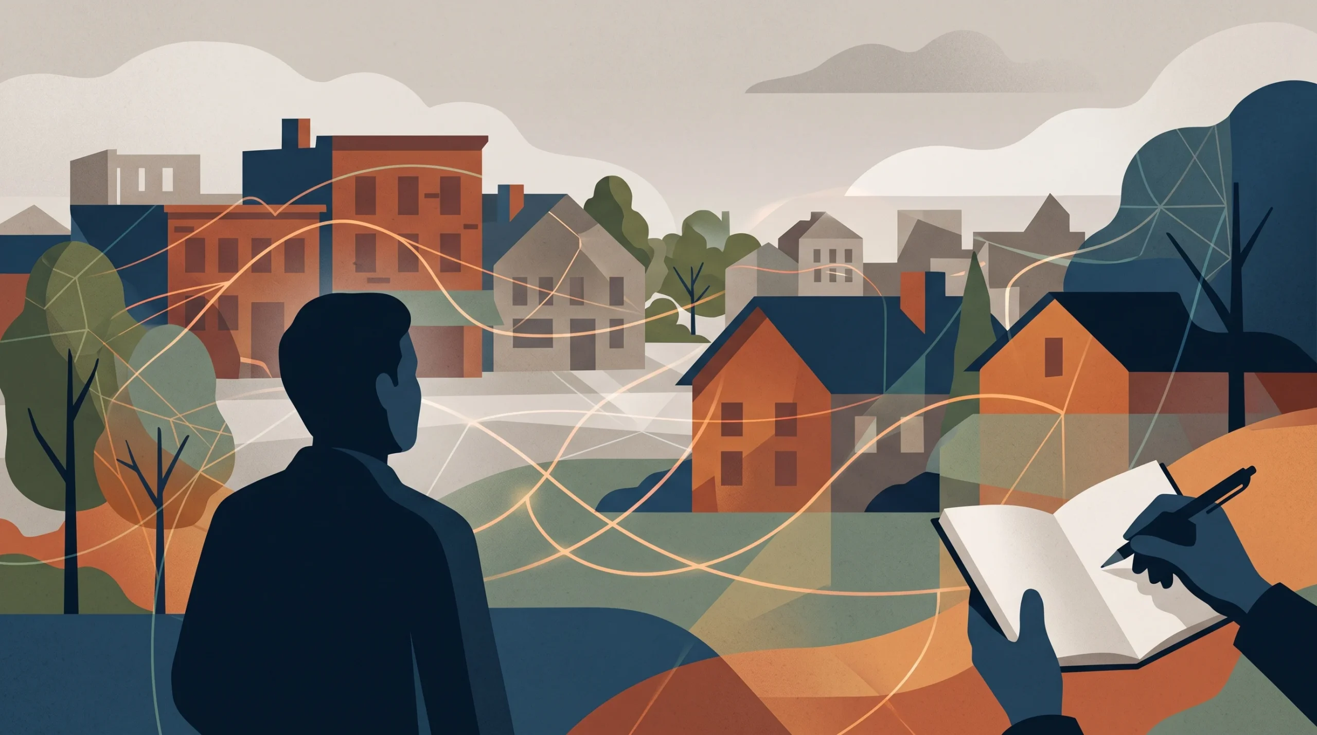 Conceptual editorial illustration