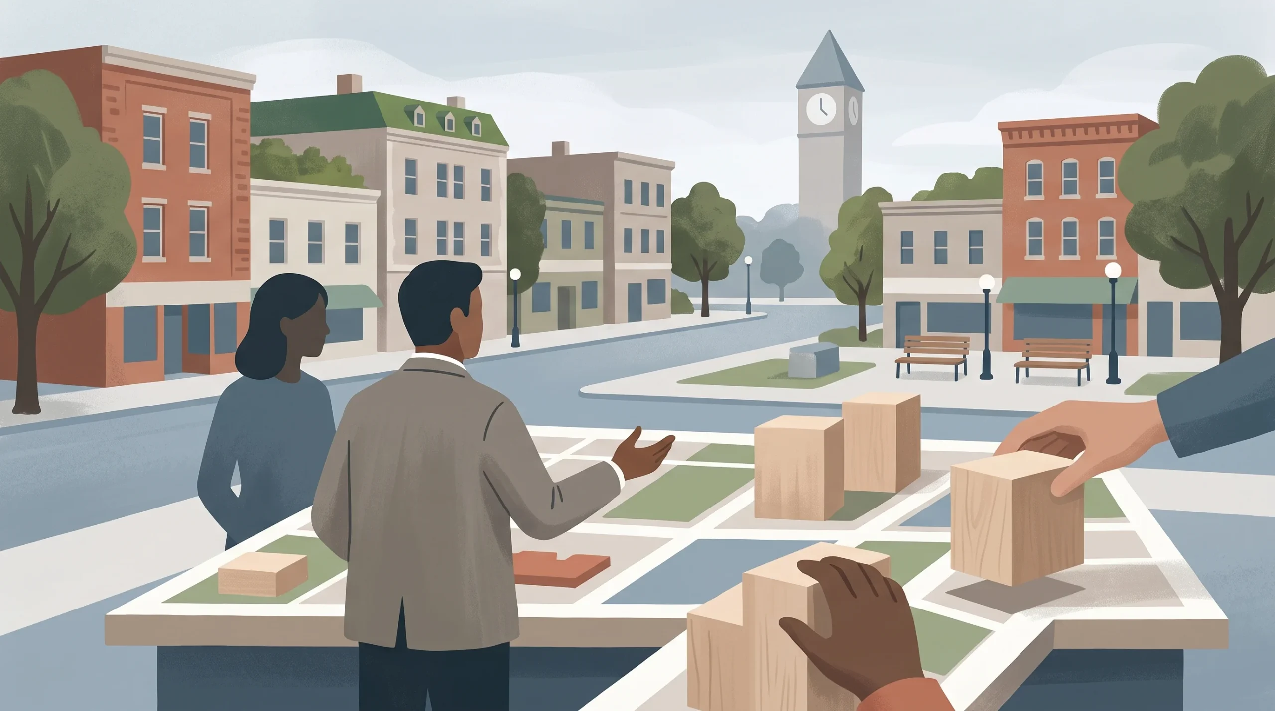 Conceptual editorial illustration