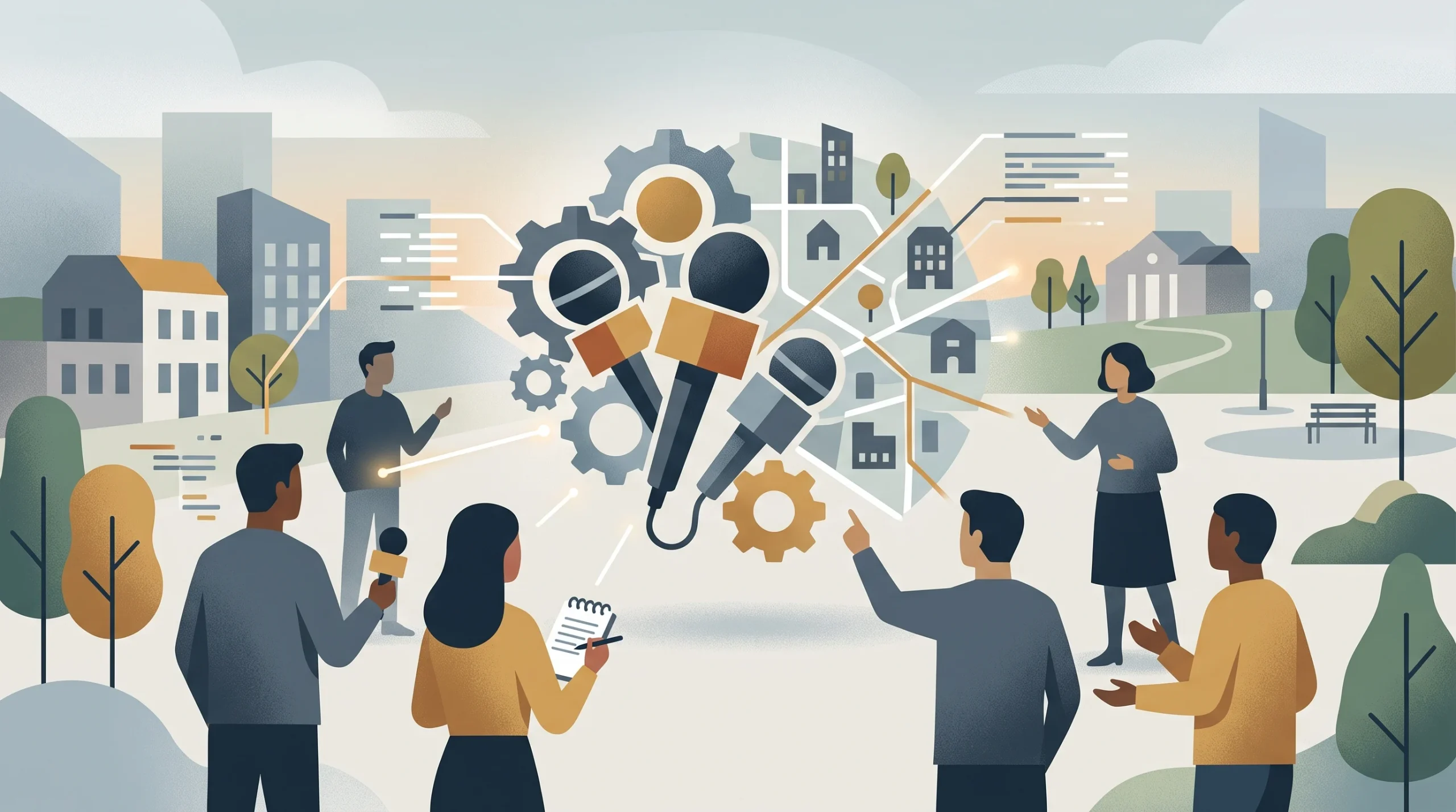 Conceptual editorial illustration