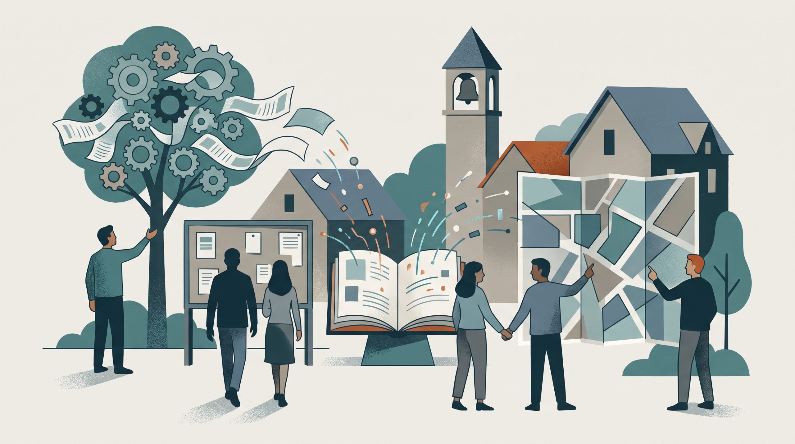 Conceptual editorial illustration