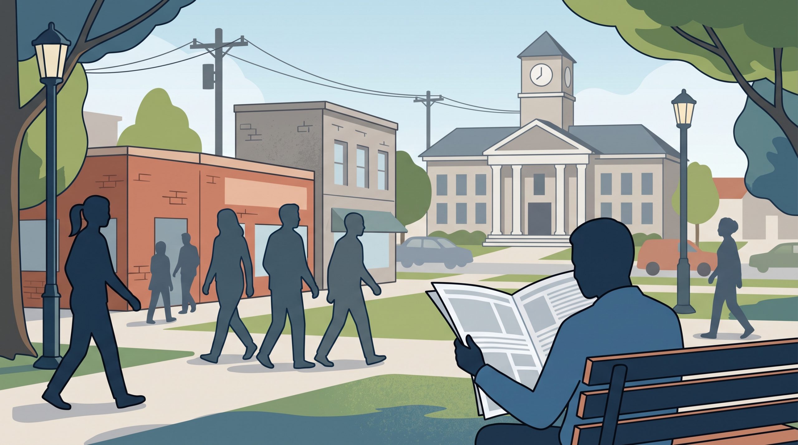 Conceptual editorial illustration