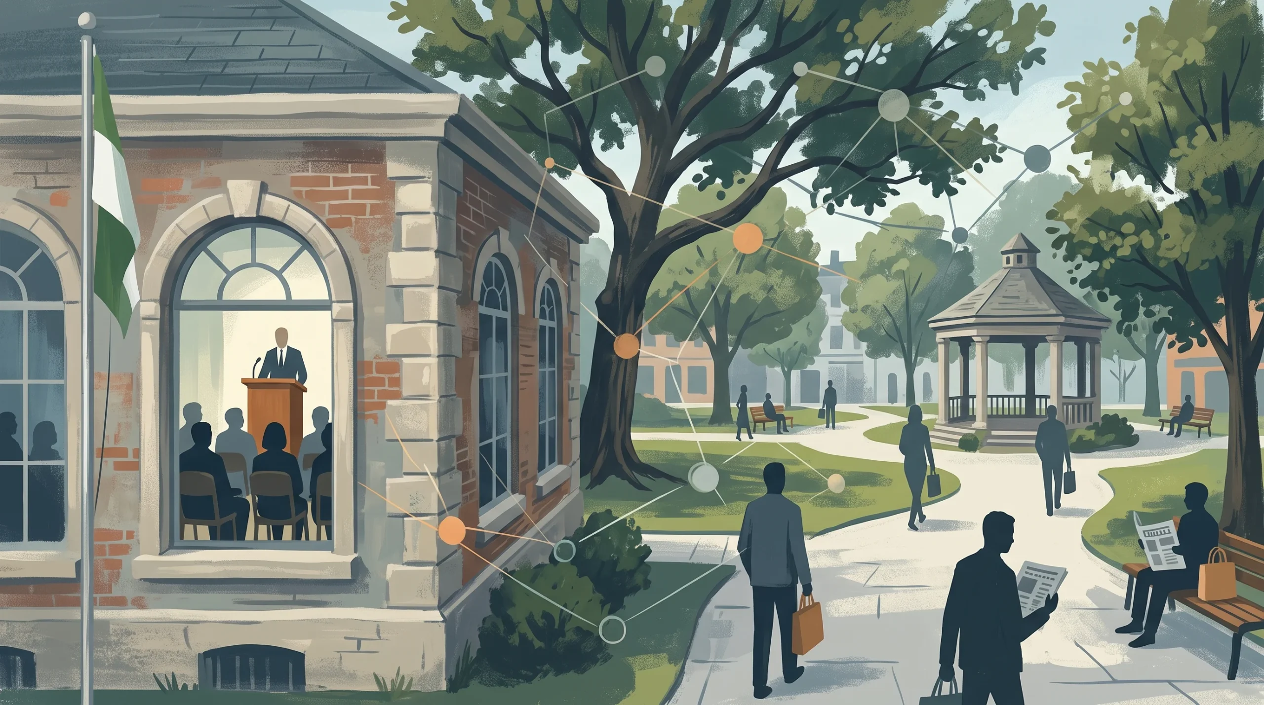 Conceptual editorial illustration