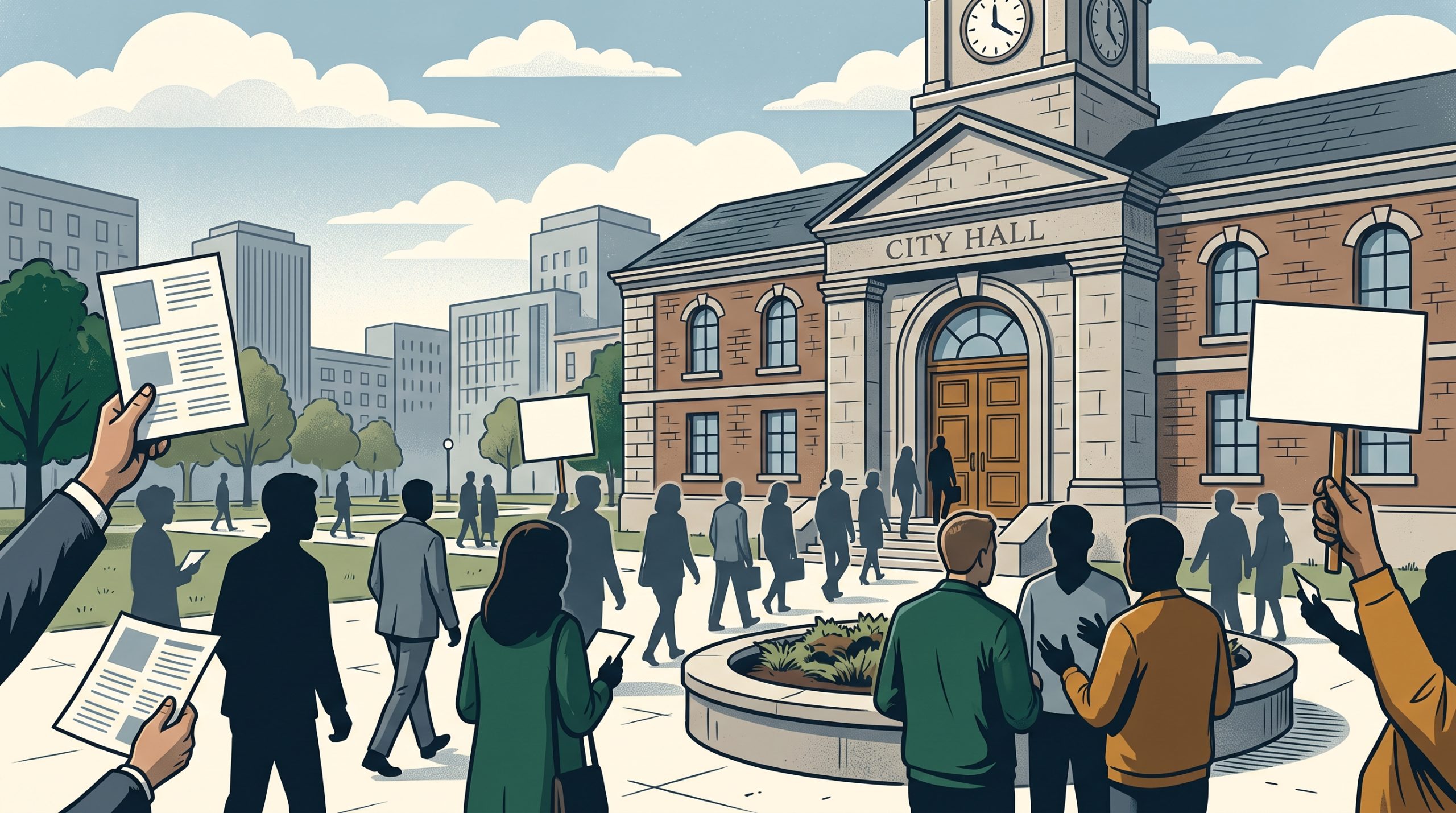 Conceptual editorial illustration