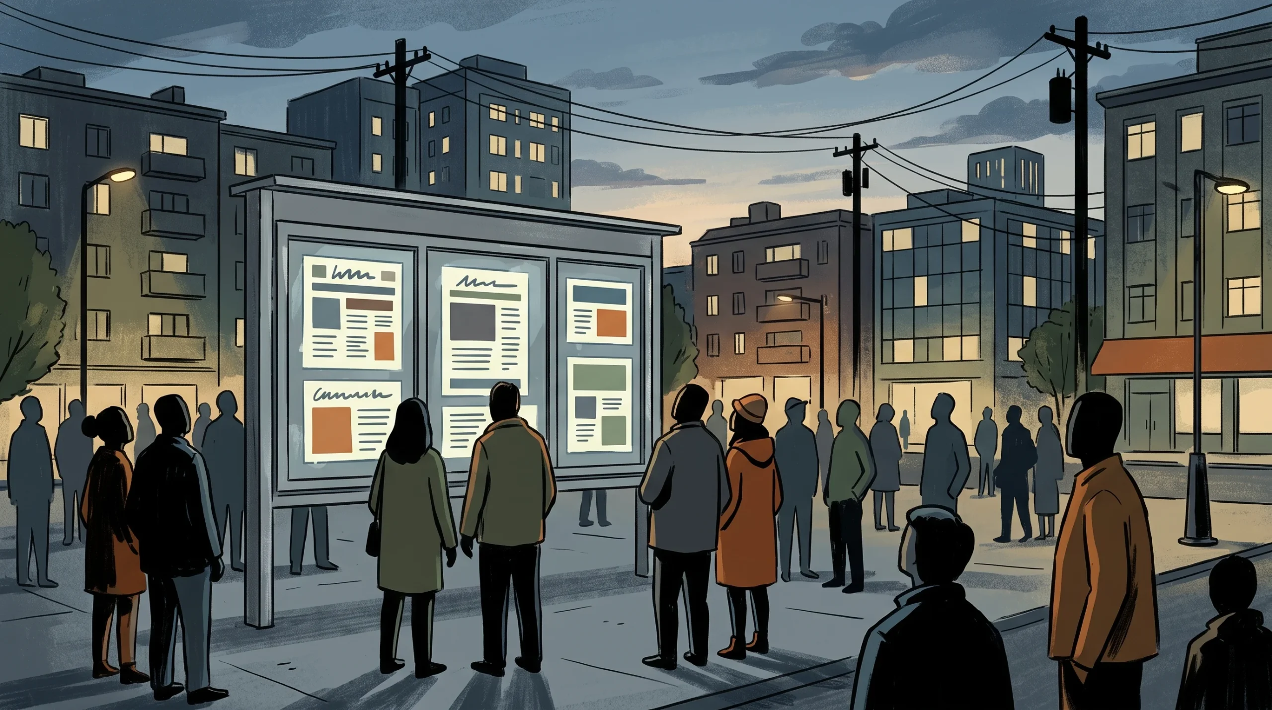 Conceptual editorial illustration