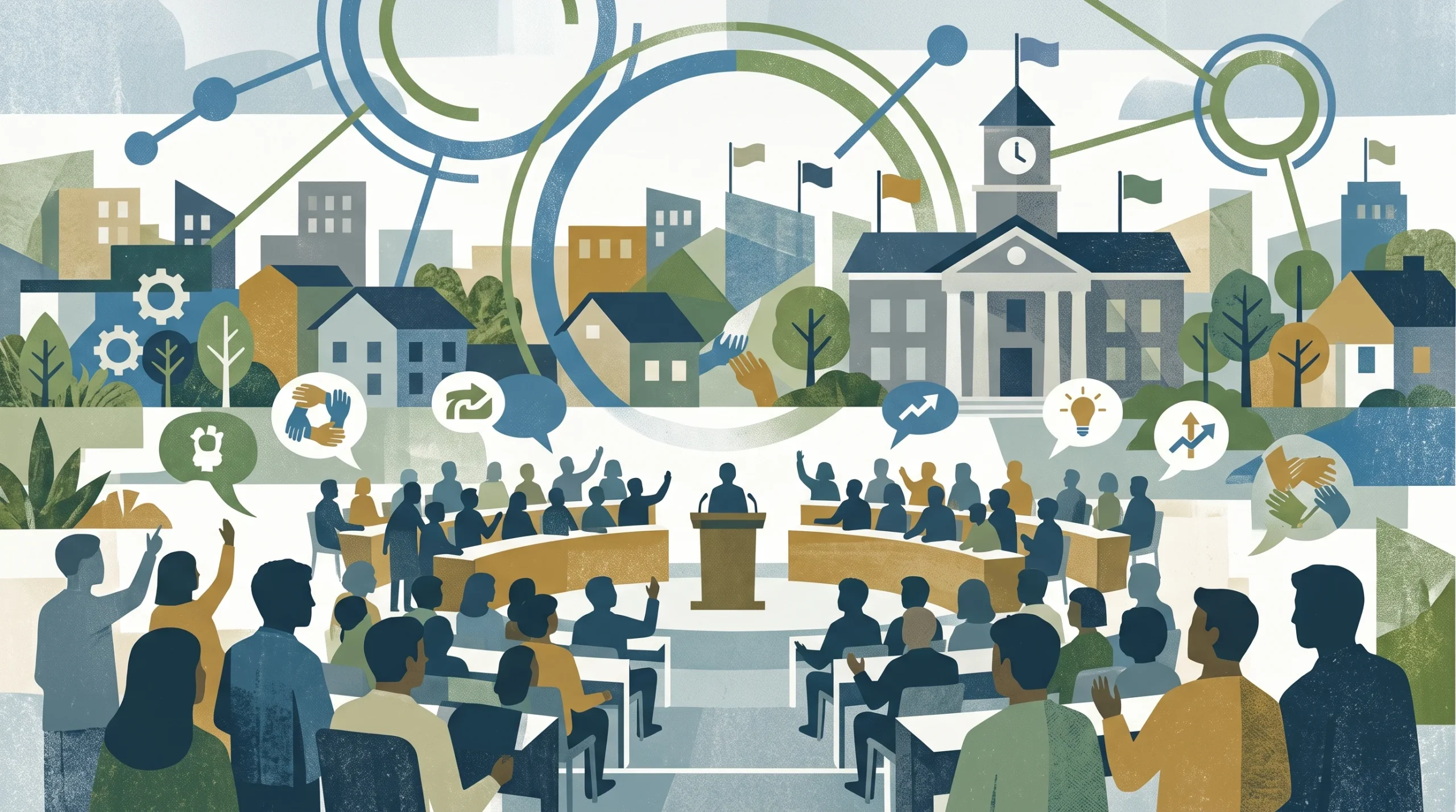 Conceptual editorial illustration