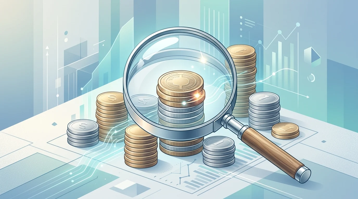 Conceptual image representing financial scrutiny and transparency.