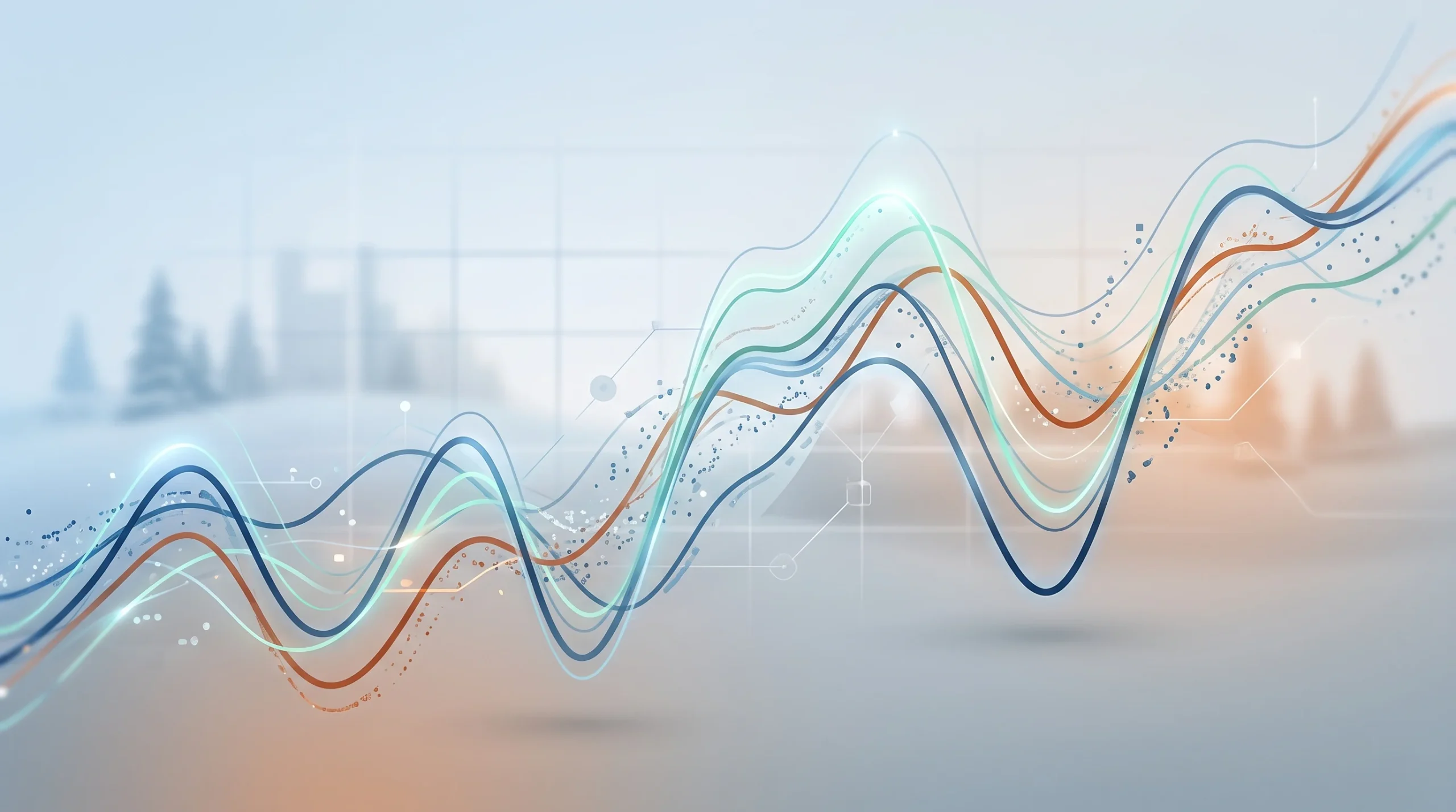 Abstract representation of data trends.