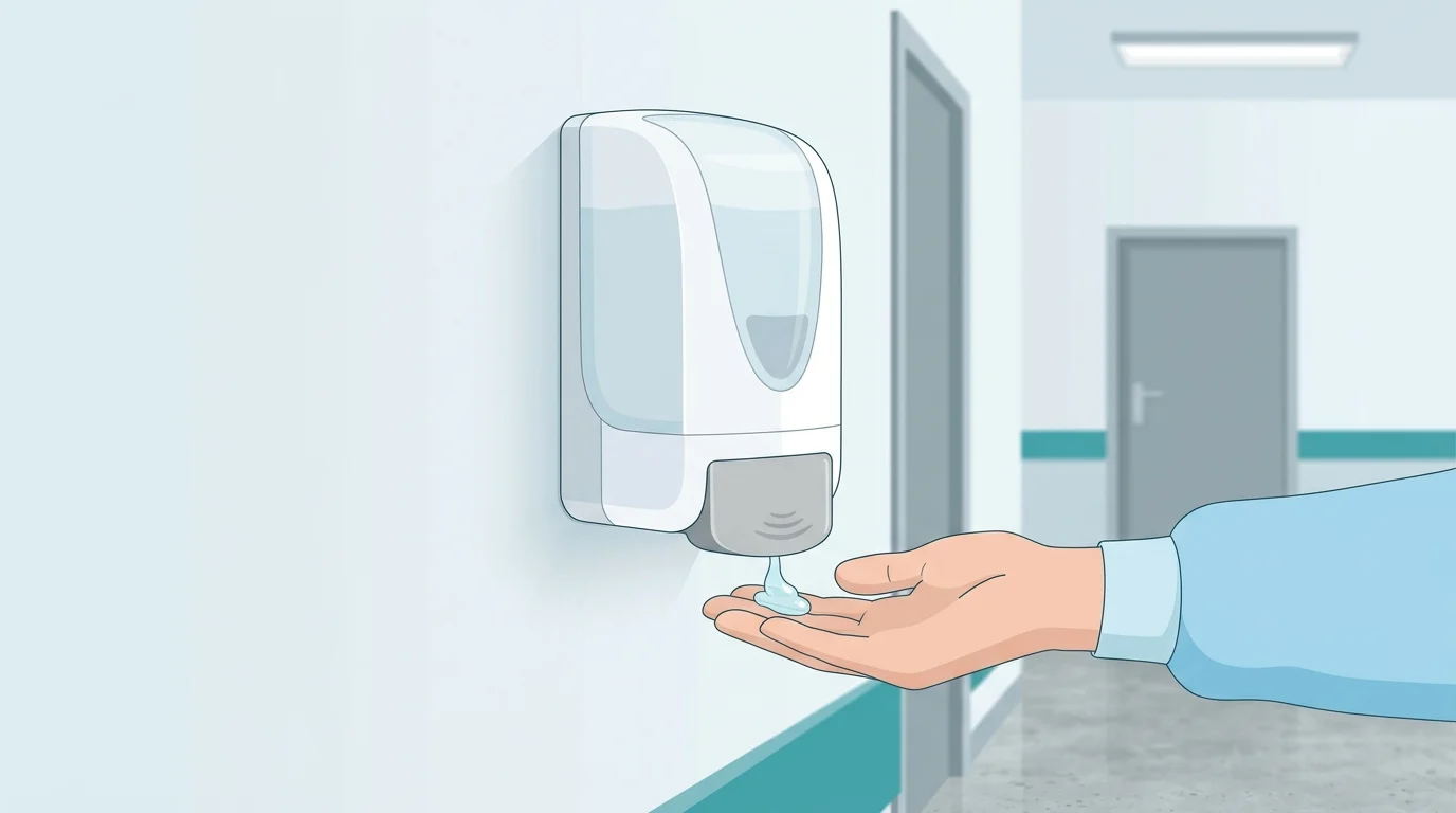 A conceptual illustration of hospital hygiene measures.