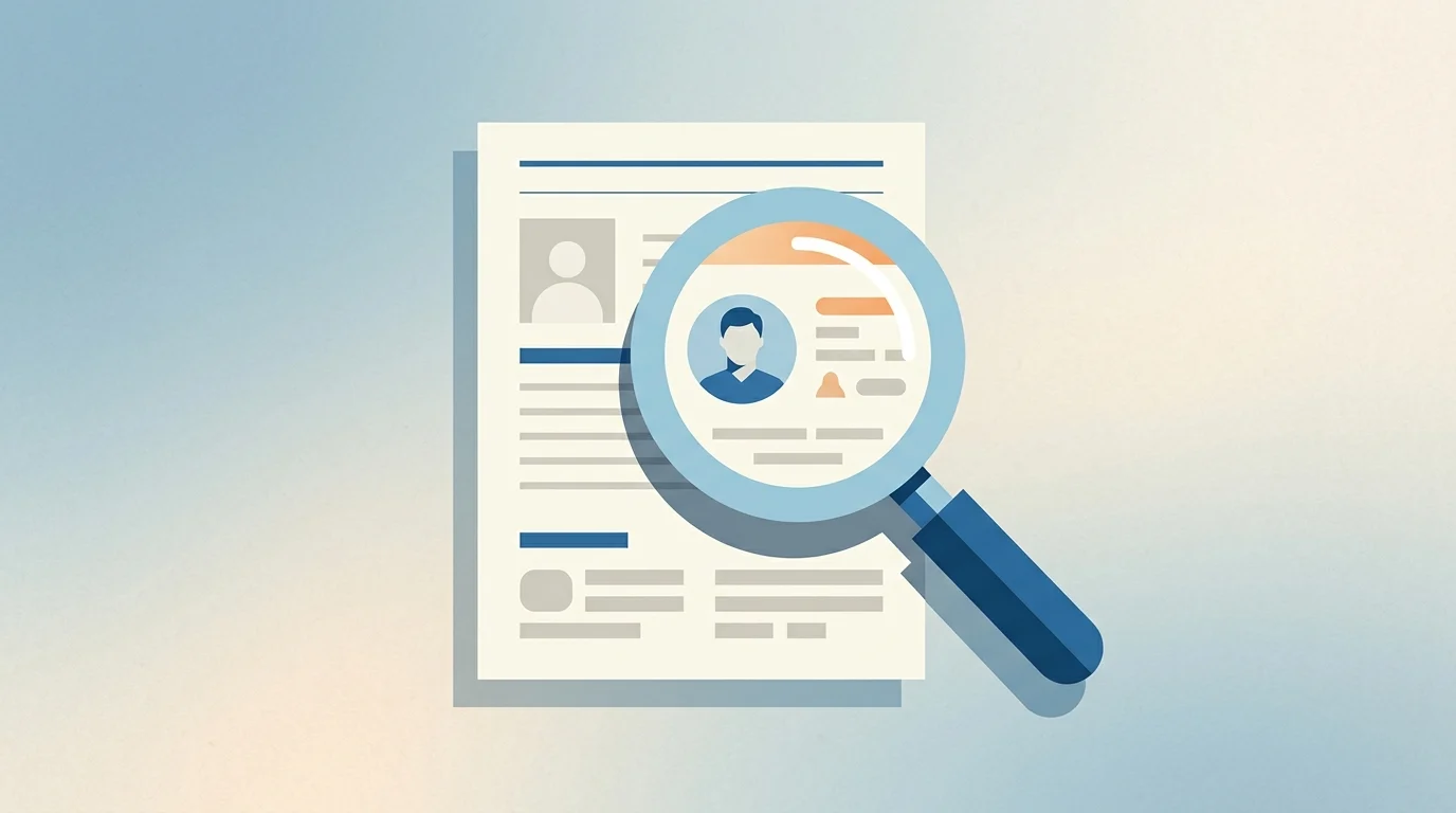 Abstract graphic of a document being verified