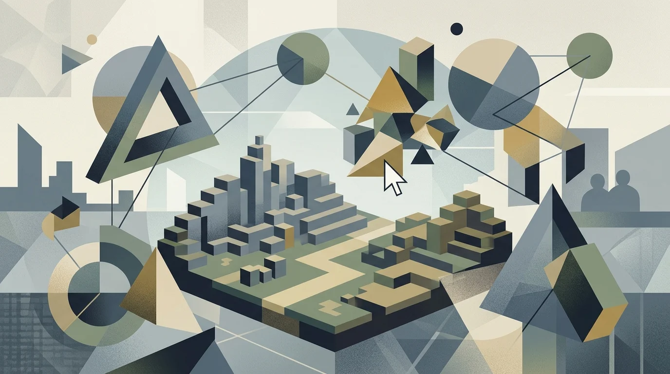 An abstract illustration representing digital game publishing.