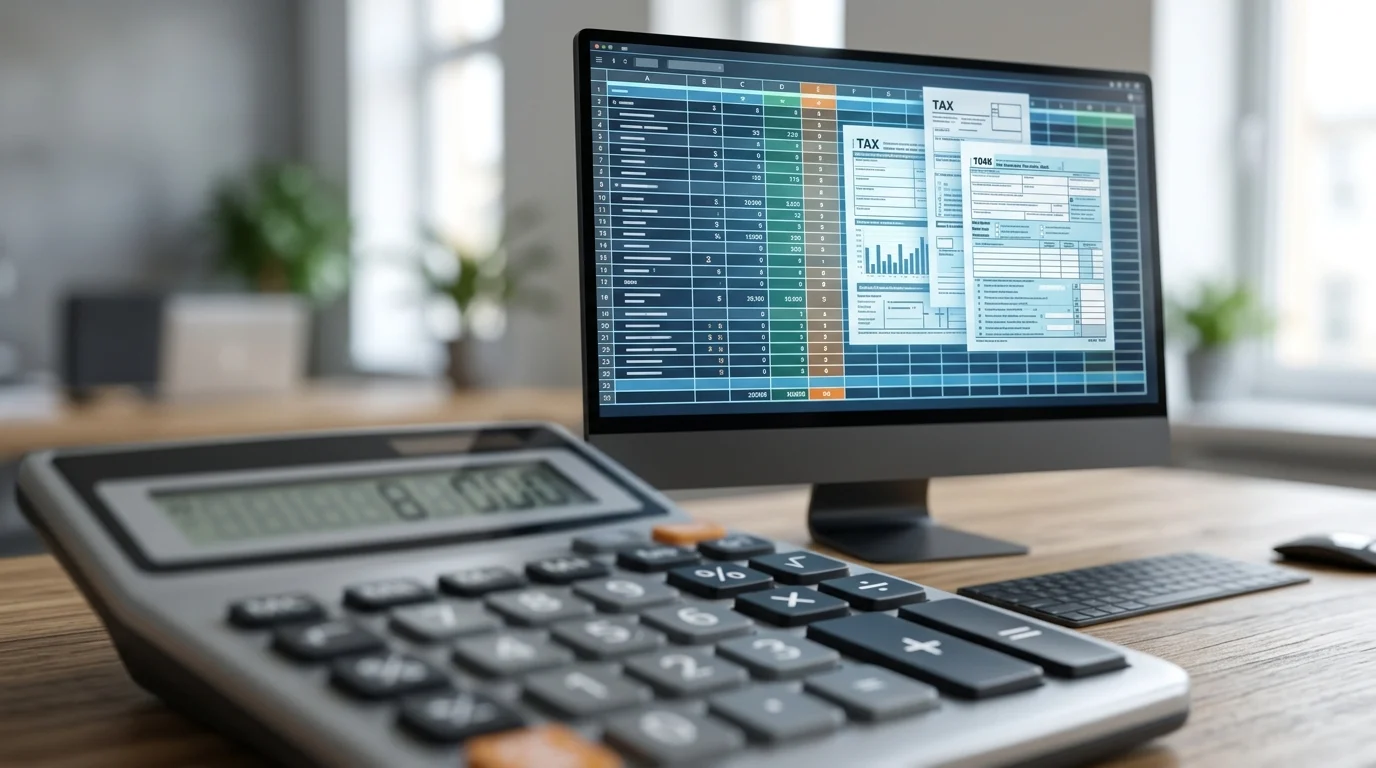 A conceptual representation of digital tax reporting and administration.