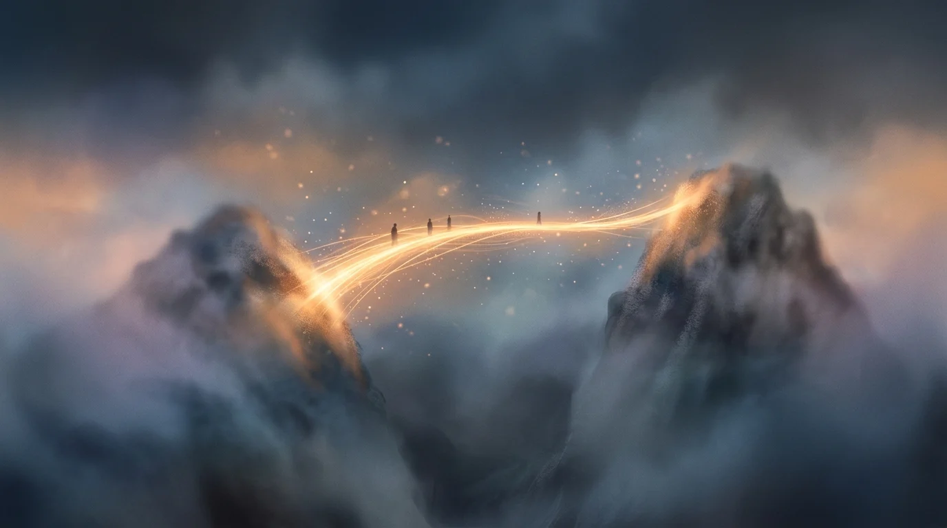 Conceptual abstract image of a supportive pathway.