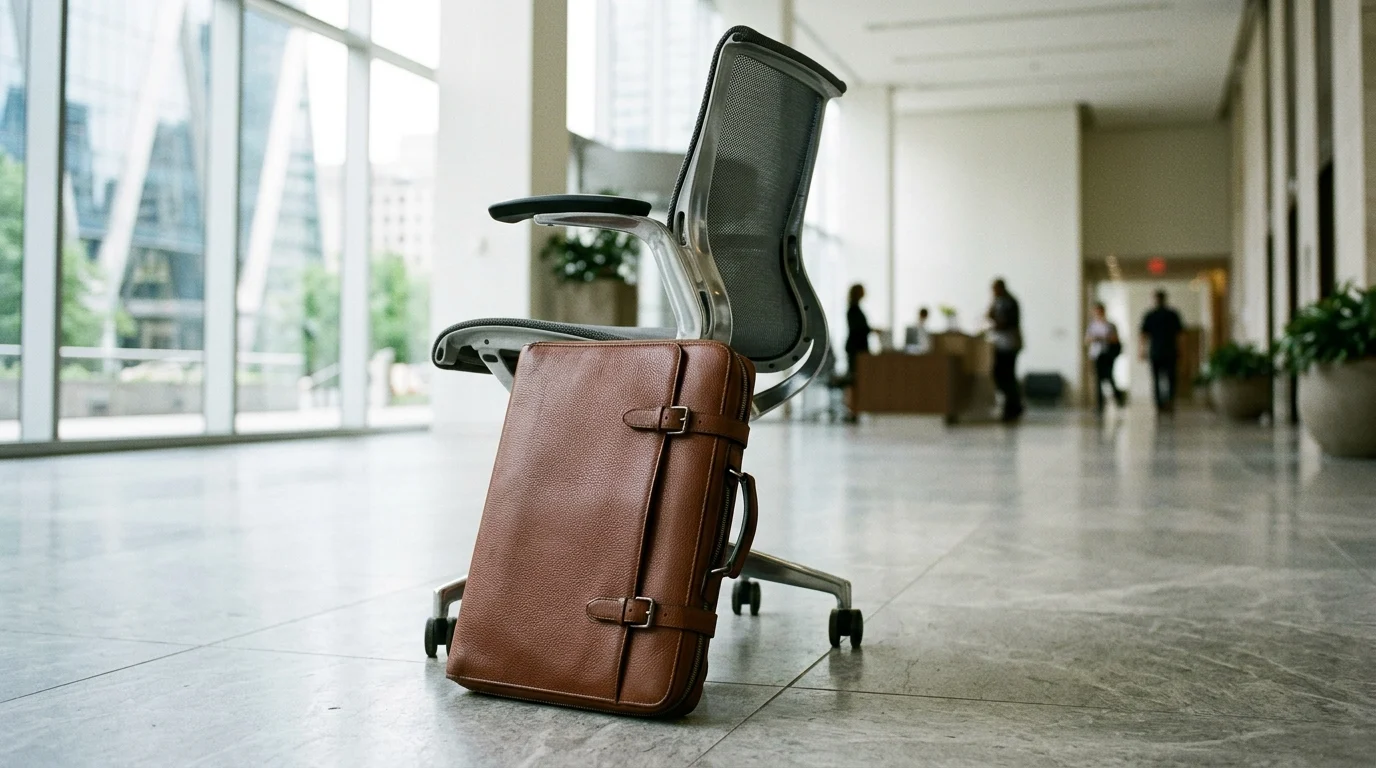 A professional portfolio in a modern office environment.