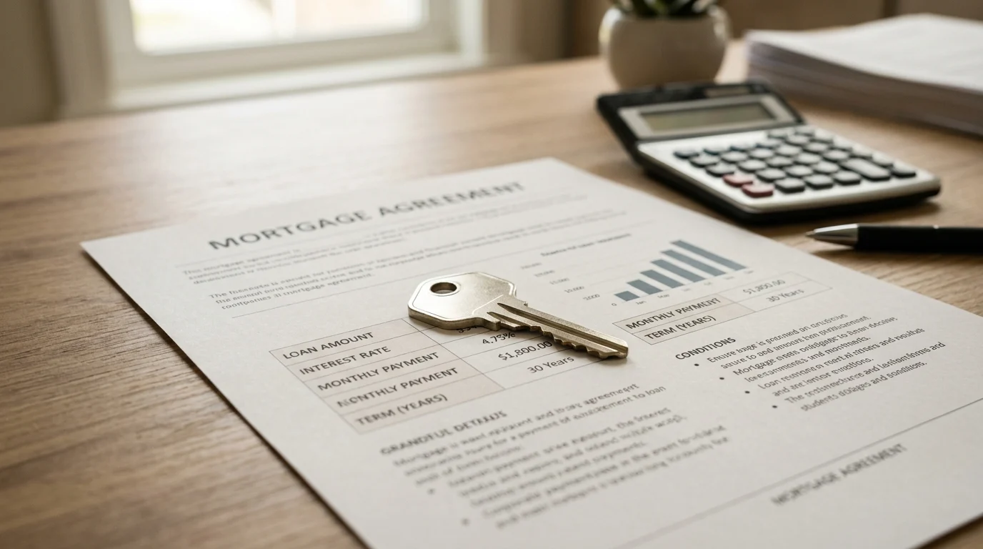 A house key and calculator representing domestic property tax calculations.