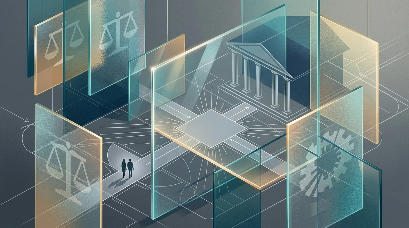 Abstract illustration representing transparency in property law.