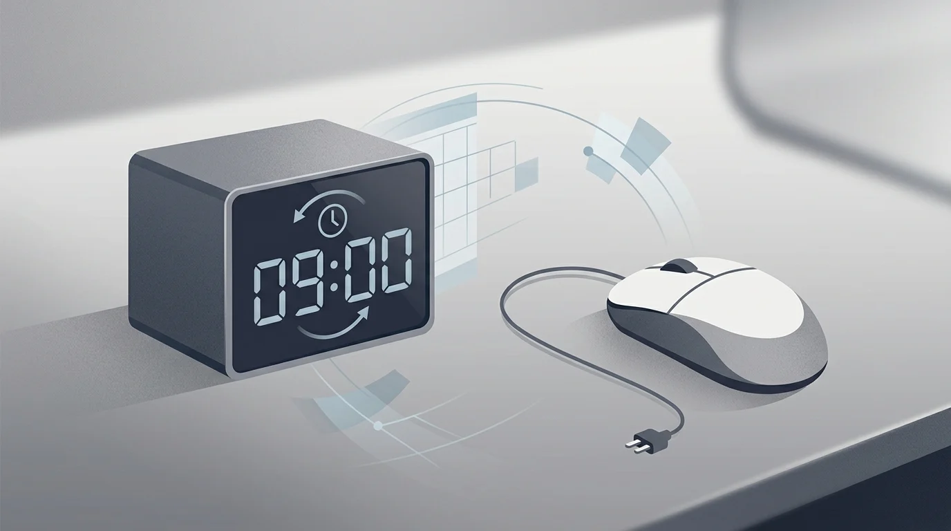 Conceptual image representing a scheduled digital appointment or maintenance window.