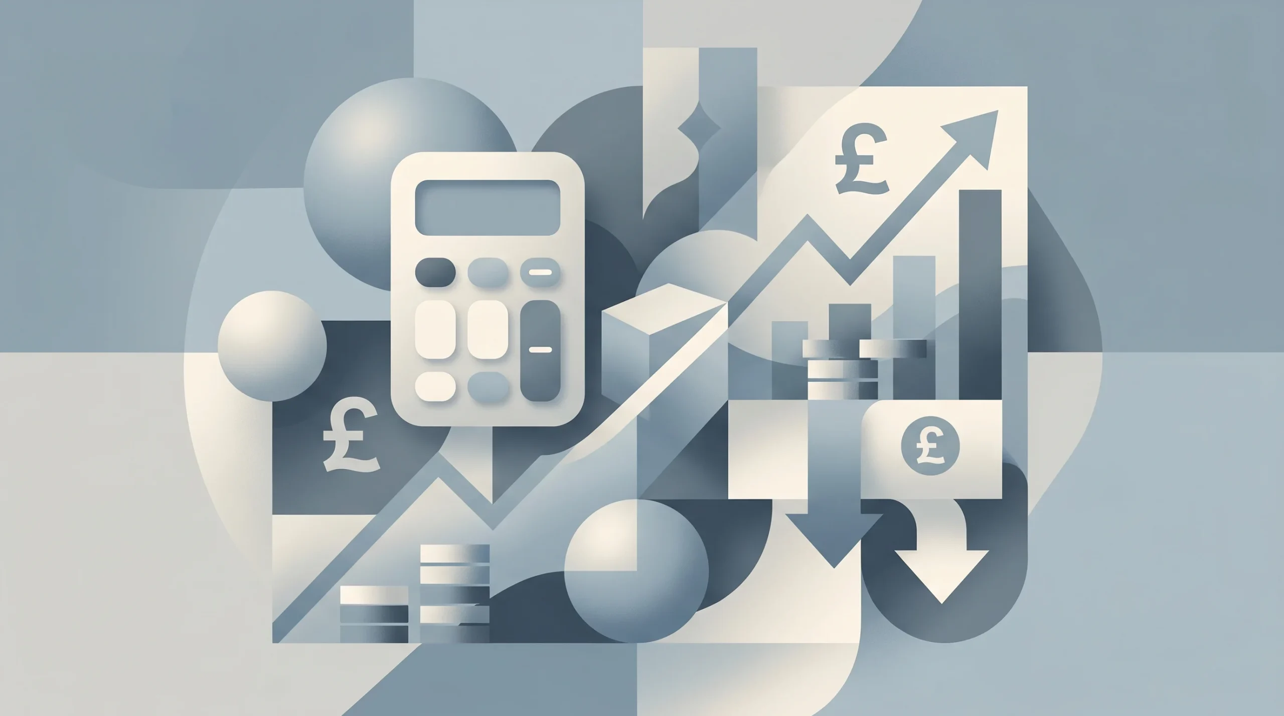 A conceptual illustration of financial calculations and tax symbols.