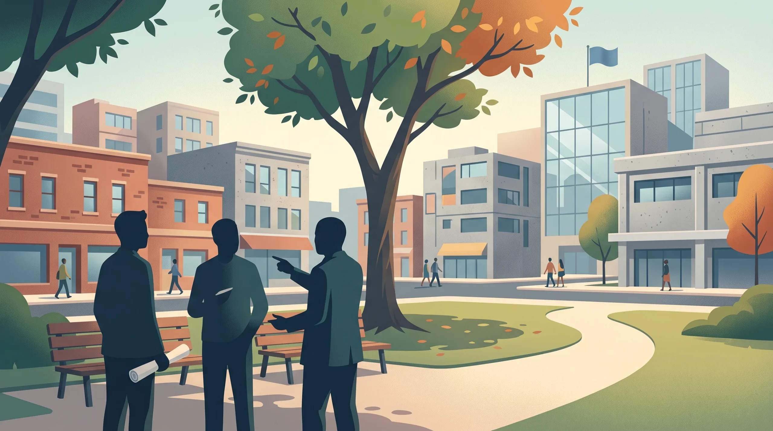Conceptual editorial illustration