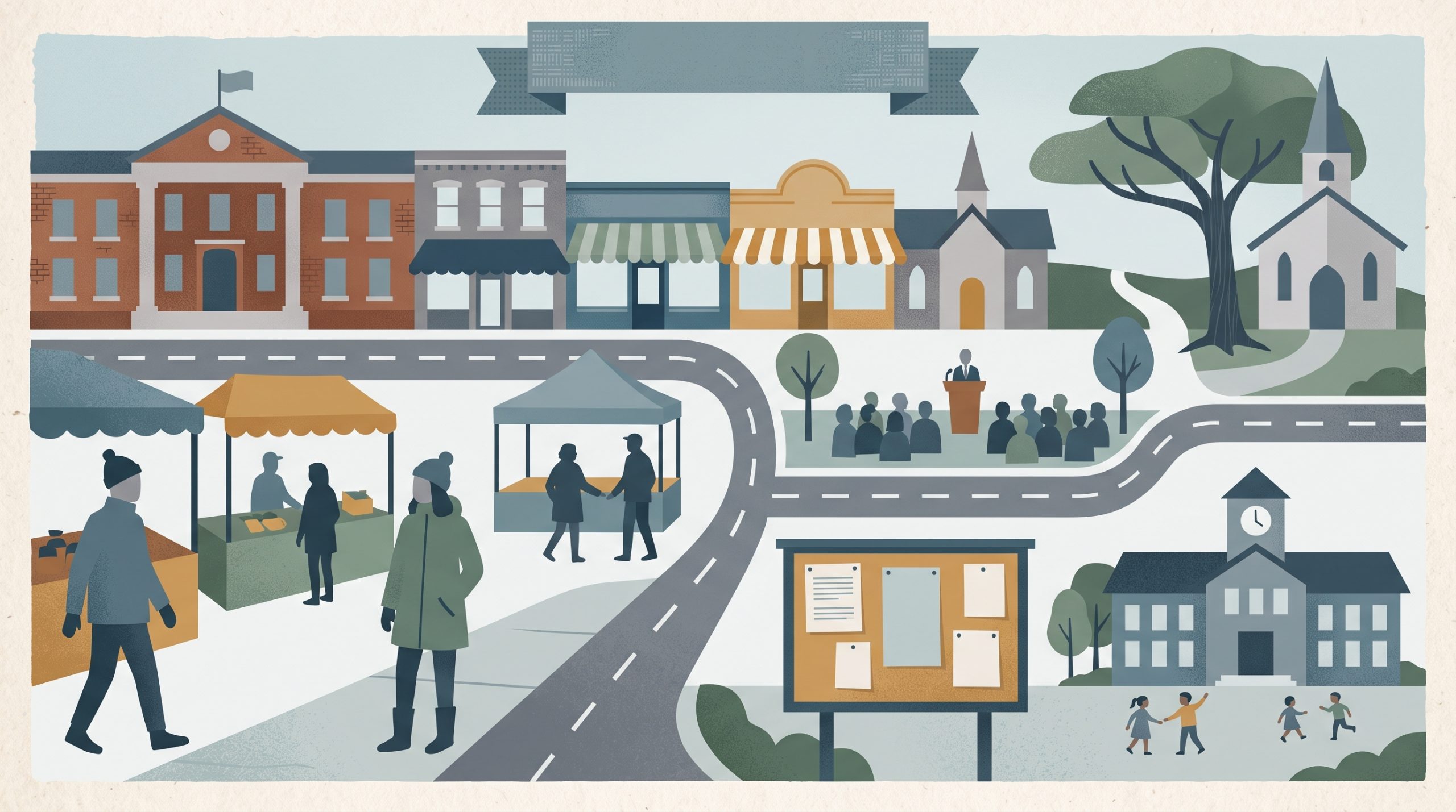 Conceptual editorial illustration
